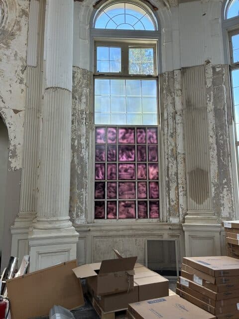 Photo of the sanctuary window — far left