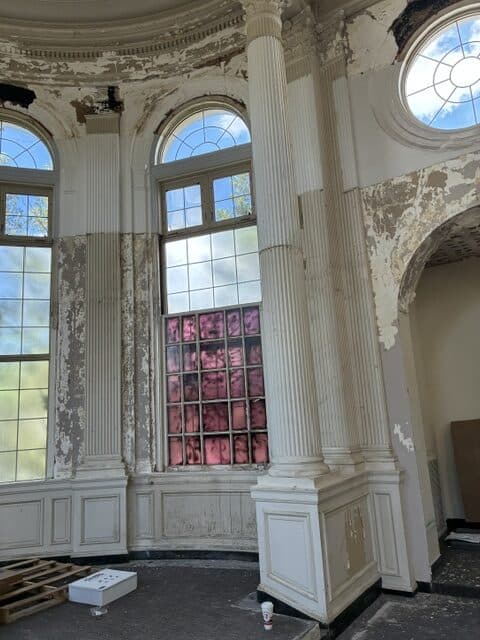 Photo of the sanctuary window — far right